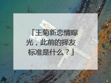 王菊新恋情曝光,此前的择友标准是什么?