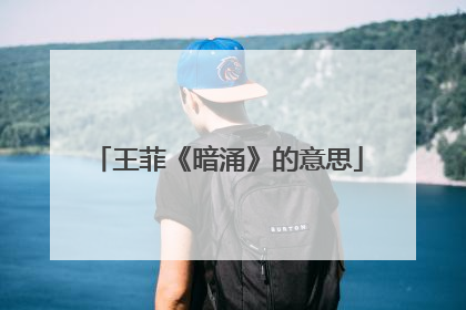 王菲《暗涌》的意思