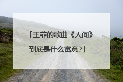 王菲的歌曲《人间》到底是什么寓意?