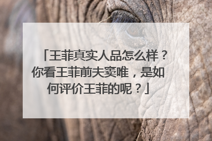 王菲真实人品怎么样?你看王菲前夫窦唯,是如何评价王菲的呢?