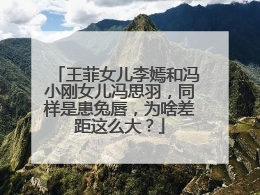 王菲女儿李嫣和冯小刚女儿冯思羽，同样是患兔唇，为啥差距这么大？