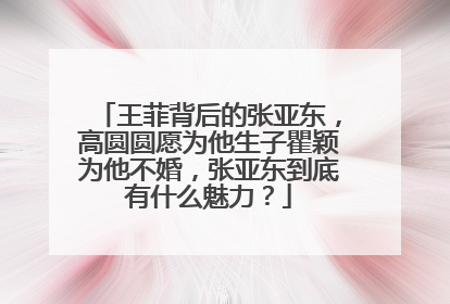 王菲背后的张亚东，高圆圆愿为他生子瞿颖为他不婚，张亚东到底有什么魅力？