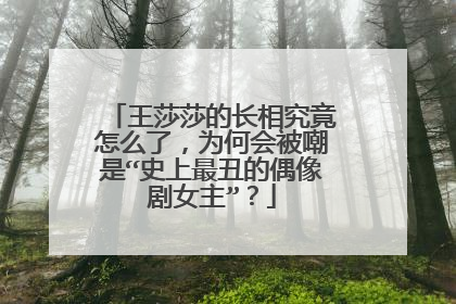 王莎莎的长相究竟怎么了,为何会被嘲是“史上最丑的偶像剧女主”?