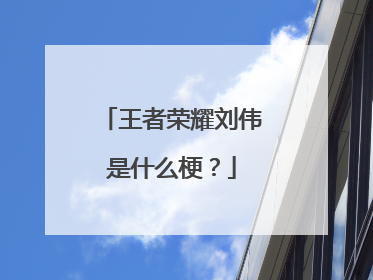 王者荣耀刘伟是什么梗？