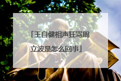 王自健相声狂骂周立波是怎么回事