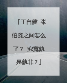 王自健 张伯鑫之间怎么了？ 究竟孰是孰非？