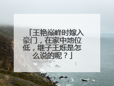 王艳巅峰时嫁入豪门，在家中地位低，继子王烁是怎么说的呢？