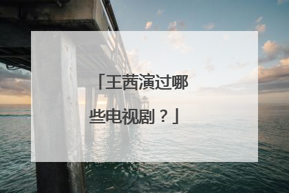 王茜演过哪些电视剧？