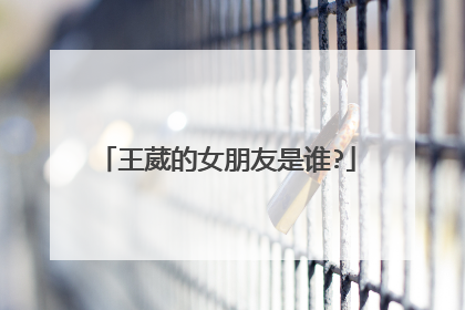 王葳的女朋友是谁?