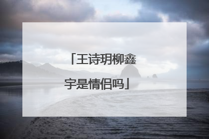 王诗玥柳鑫宇是情侣吗