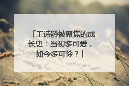 王诗龄被聚焦的成长史：当初多可爱，如今多可怜？