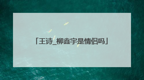 王诗_柳鑫宇是情侣吗
