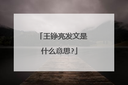 王铮亮发文是什么意思?