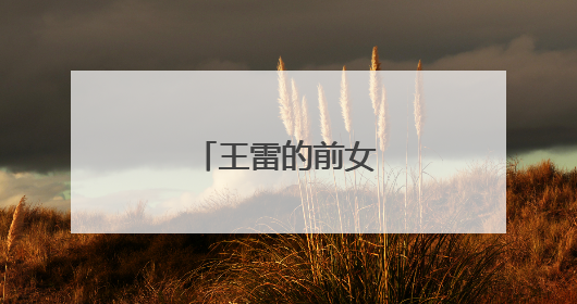 王雷的前女友是谁？