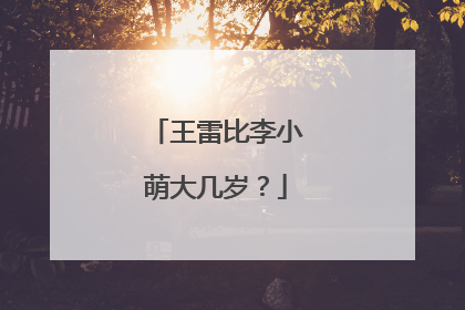 王雷比李小萌大几岁？