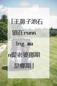 王鼻子池石镇在running man提老婆那期是哪期