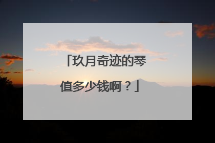 玖月奇迹的琴值多少钱啊？
