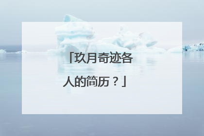 玖月奇迹各人的简历?