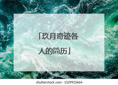 玖月奇迹各人的简历