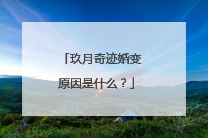 玖月奇迹婚变原因是什么？
