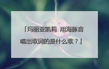 玛丽亚凯莉 用海豚音唱出歌词的是什么歌？