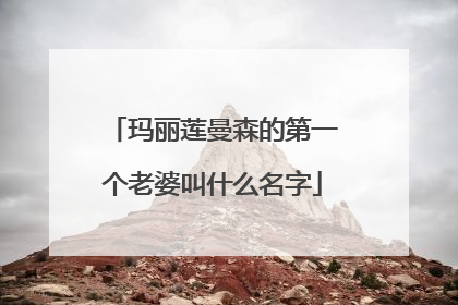 玛丽莲曼森的第一个老婆叫什么名字