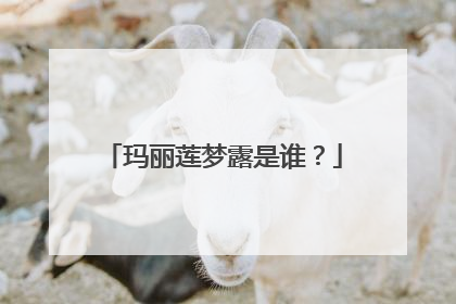 玛丽莲梦露是谁?