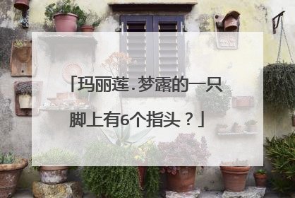 玛丽莲.梦露的一只脚上有6个指头?