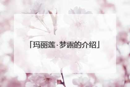 玛丽莲·梦露的介绍