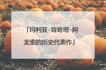 玛利亚·肯奇塔·阿龙索的历史代表作