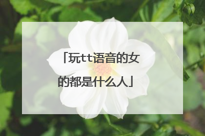 玩tt语音的女的都是什么人