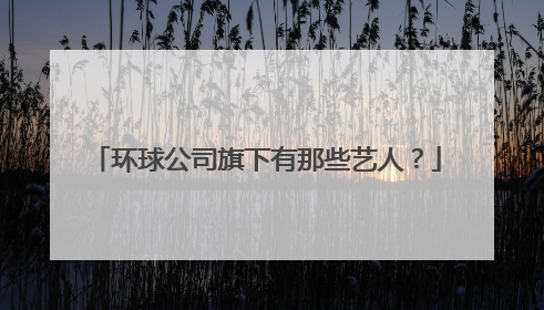 环球公司旗下有那些艺人?