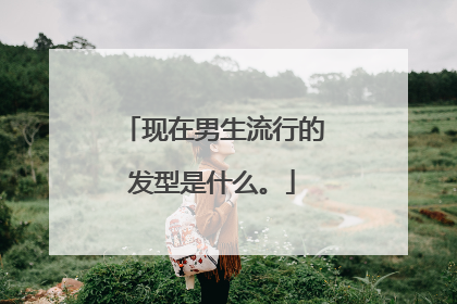 现在男生流行的发型是什么。