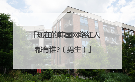 现在的韩国网络红人都有谁?(男生)