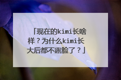 现在的kimi长啥样？为什么kimi长大后都不露脸了？