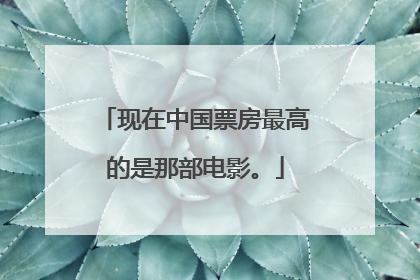 现在中国票房最高的是那部电影。