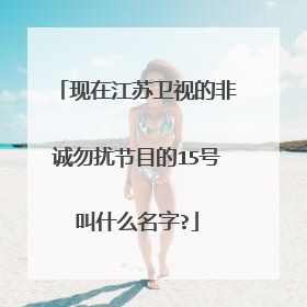 现在江苏卫视的非诚勿扰节目的15号叫什么名字?
