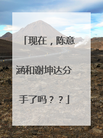 现在,陈意涵和谢坤达分手了吗??