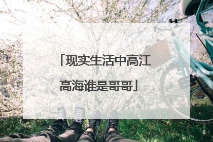 现实生活中高江高海谁是哥哥