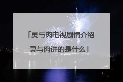 灵与肉电视剧情介绍 灵与肉讲的是什么