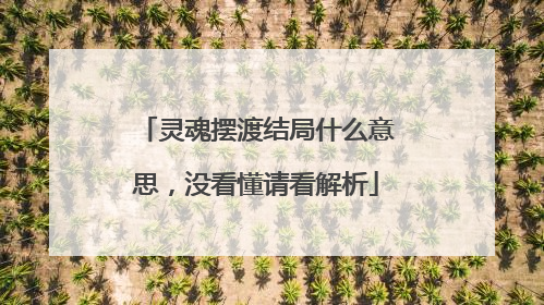 灵魂摆渡结局什么意思,没看懂请看解析