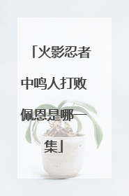 火影忍者中鸣人打败佩恩是哪一集