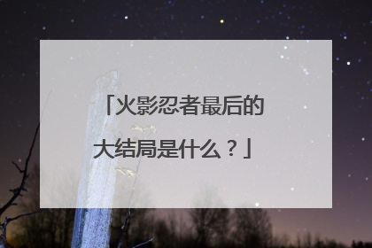 火影忍者最后的大结局是什么?