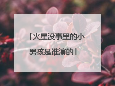 火星没事里的小男孩是谁演的