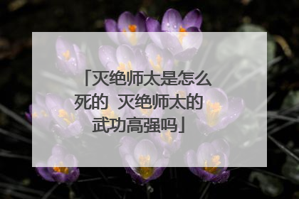 灭绝师太是怎么死的 灭绝师太的武功高强吗