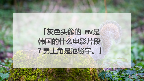 灰色头像的 MV是 韩国的什么电影片段？男主角是池贤宇。