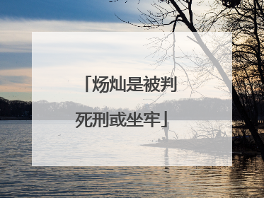 炀灿是被判死刑或坐牢