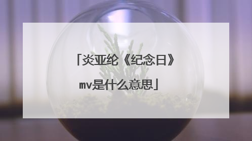 炎亚纶《纪念日》mv是什么意思