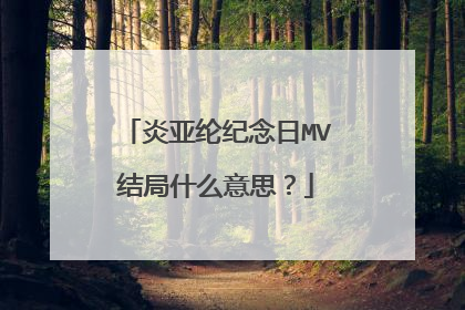 炎亚纶纪念日MV结局什么意思？
