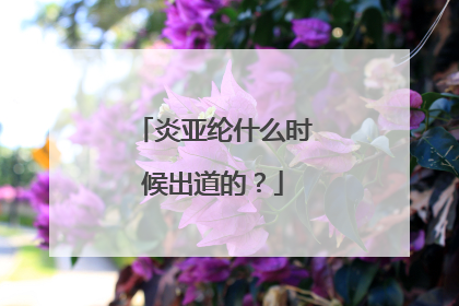 炎亚纶什么时候出道的？